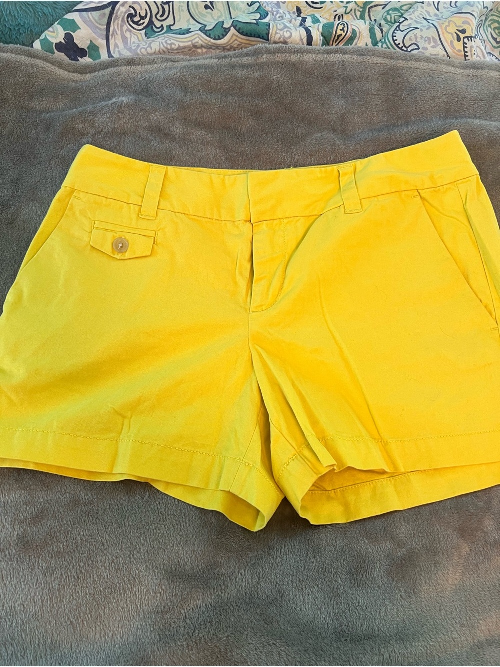 LOFT Bright Yellow Tailored Cotton Bermuda Shorts- NEW with tags!